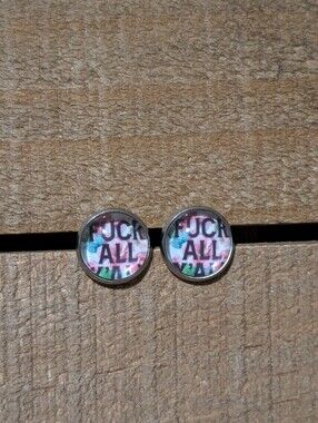 💟 Bad Word Handmade Stud Earrings